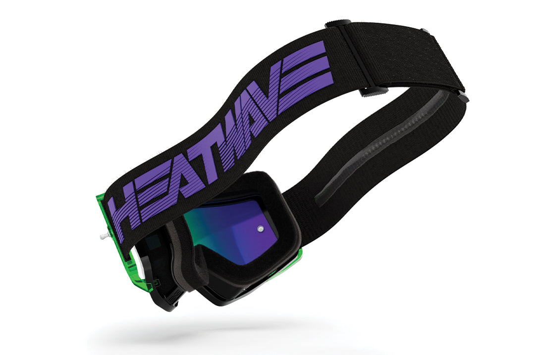 Heat Wave Visual MXG 250 Motorsport Goggle in the Hydro Digger color way with a Piff lens.