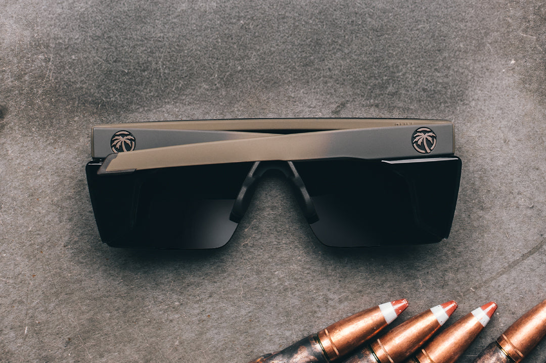 Backside of the Performance Lazer SLIM Sunglasses: FDE Fader Z87+ on concrete floor