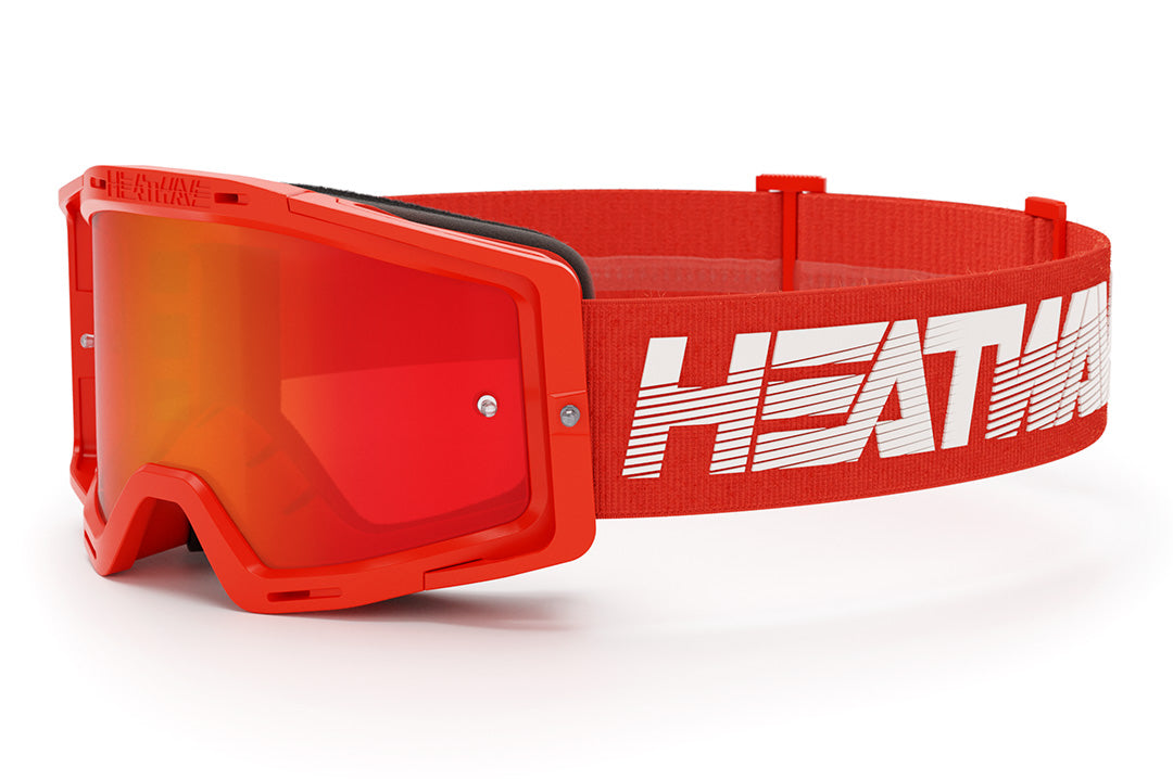 Heat Wave Visual MXG 250 Motosport Goggle in the hydrocraft magma red color way. 