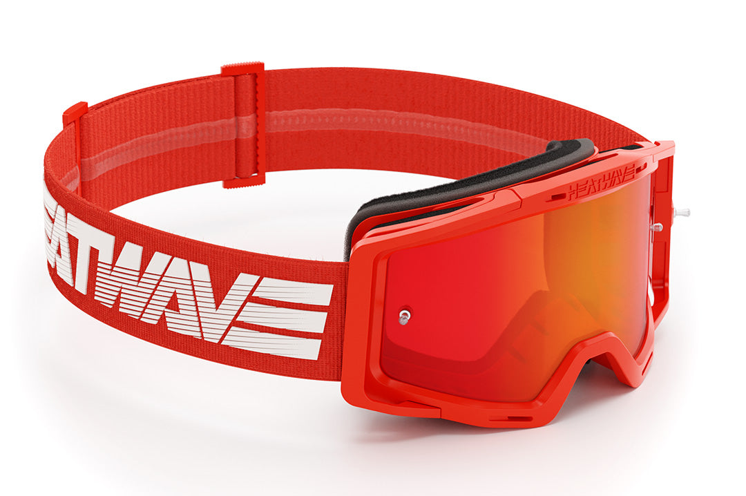 Heat Wave Visual MXG 250 Motosport Goggle in the hydrocraft magma red color way. 