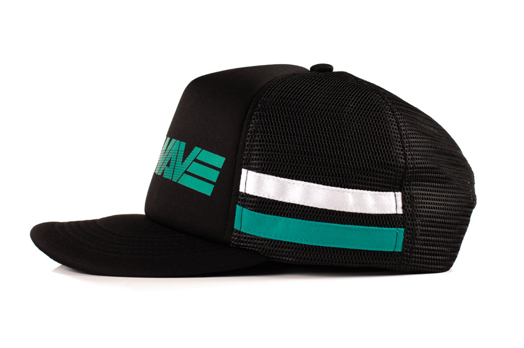 Side of the Heat Wave Visual Hydrocraft Trucker Hat.