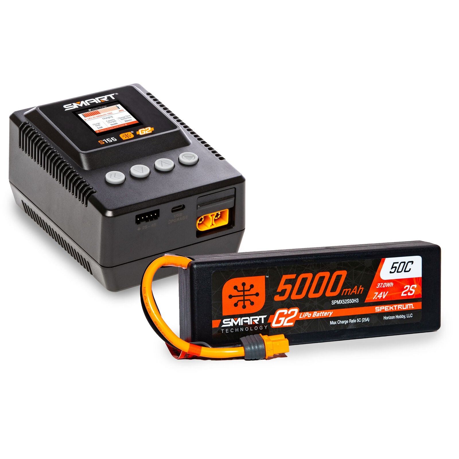 Horizon 2S G2 LiPo IC3 Battery + Charger kit For Recoil 2 Remote Contr