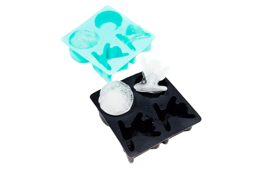 Shreddy Lyfe X Heat Wave Ice Trays with ice. 