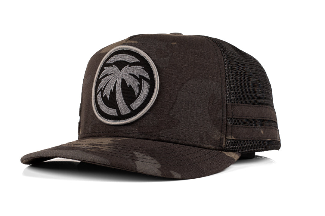Heat Wave Visual Icon Multicam Trucker Hat. 