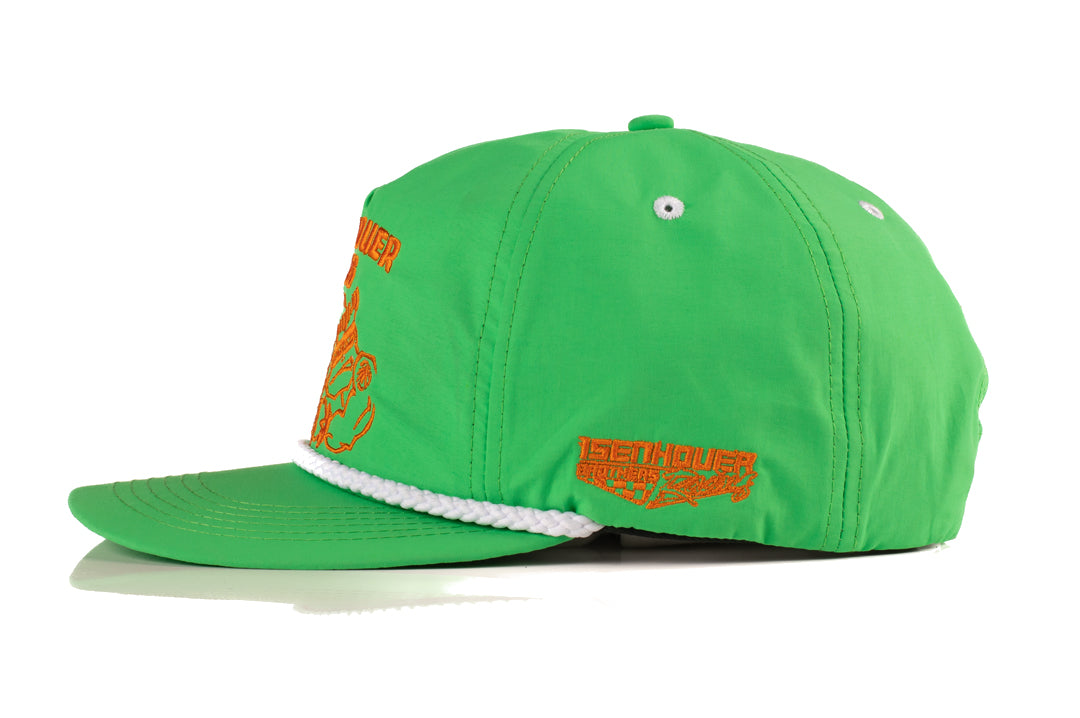 Side view of the Heat Wave Visual Isenhouer Bootleg Hat.