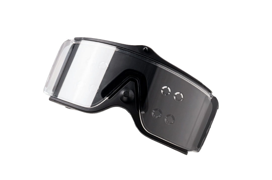 The Skynet Sunglasses: LPF Replacement Jig with a clear frame on a white background.