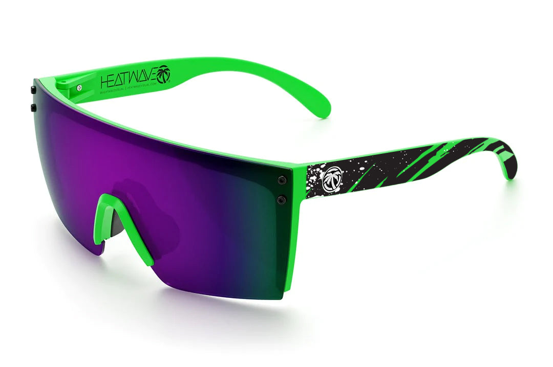 Lazer Face Sunglasses: Aerosol Green Customs