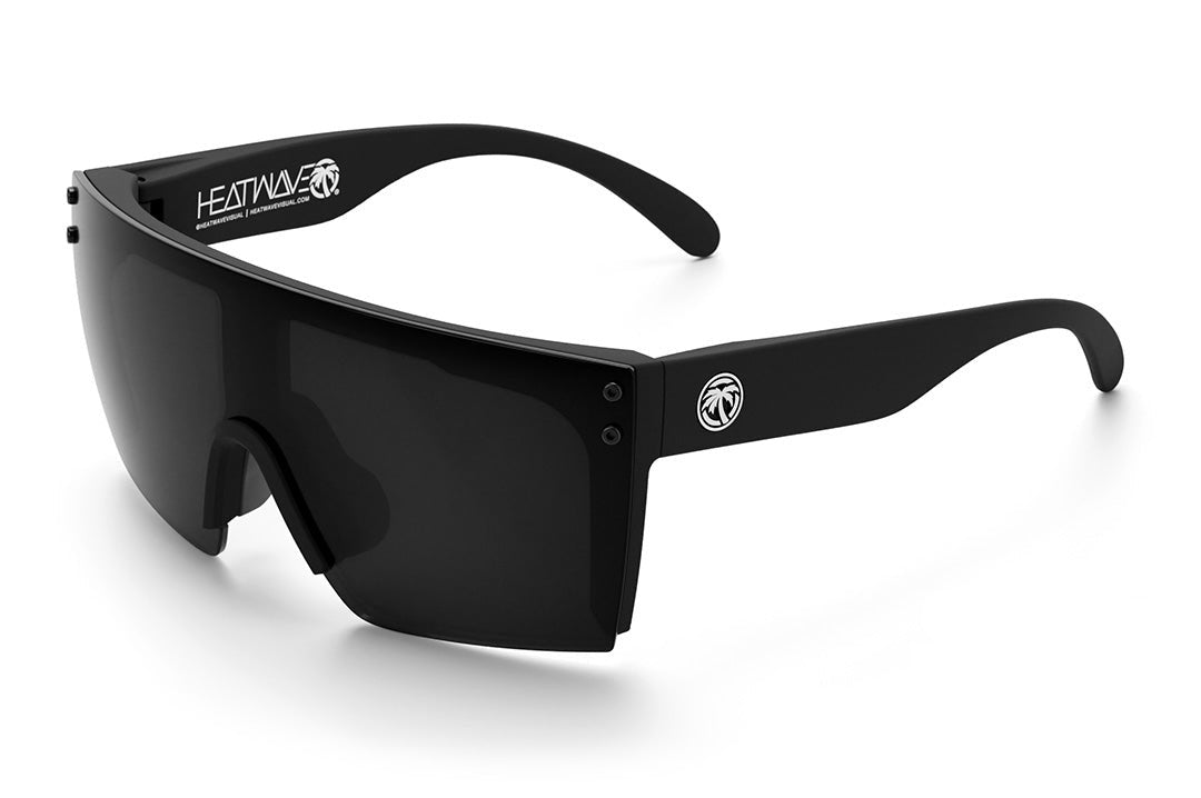 Heat Wave Visual H2O Lazer Face Sunglasses with black frame and black lens.
