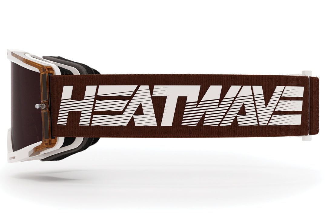 Side view of the The MXG-250 Moto Goggle  strap - Saddle on a white background.
