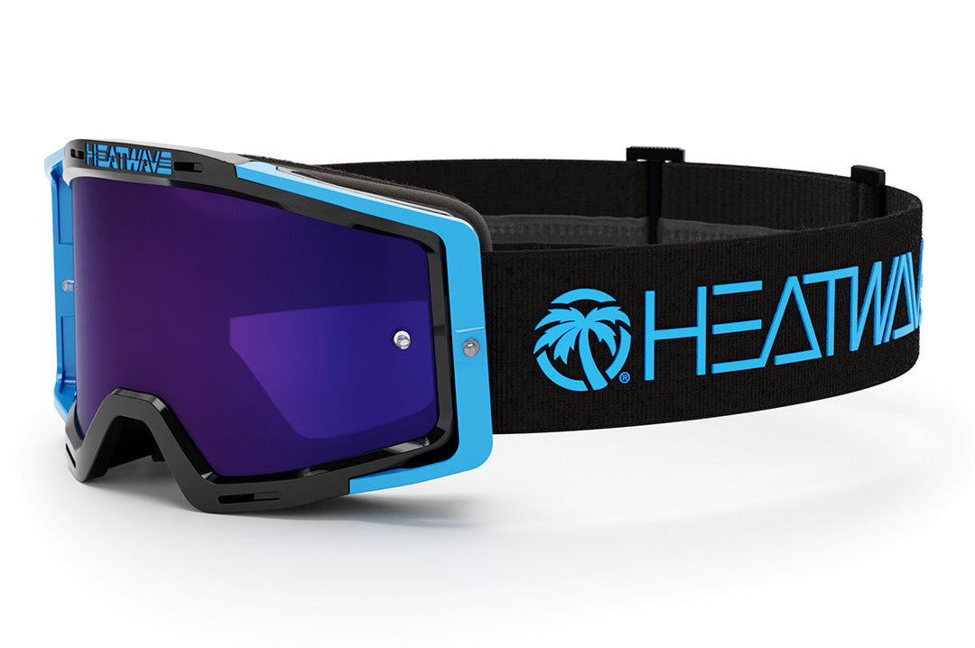 3/4 angle of the MXG-250 Moto Goggle - Delta TEAL on a white background