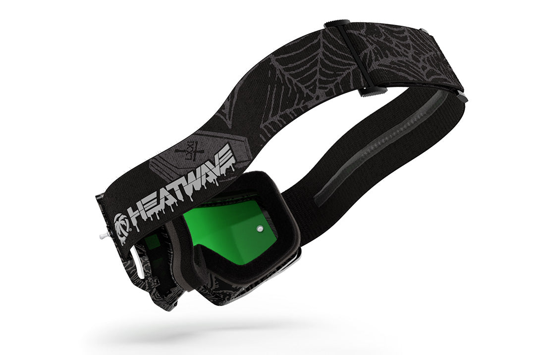 Back of the Heat Wave Visual MXG 250 Motosport Goggle in the Patrick Evans color way with a piff lens.
