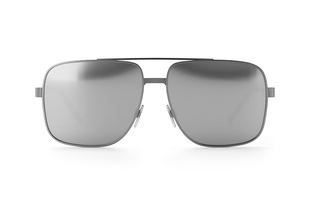 Nimitz Sunglasses: Gun Metal Frame SILVER Lens| Heat Wave Visual