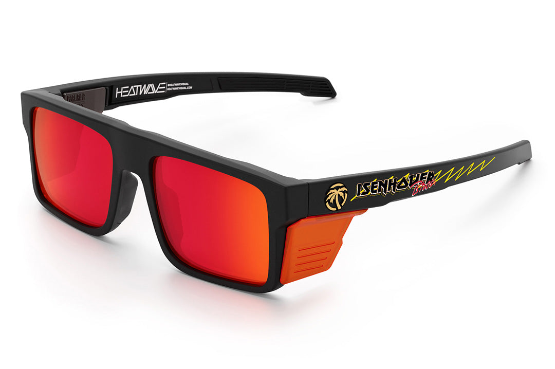 Heat Wave Visual Isenhouer Racing Performance Rayth sunglasses with firestorm lenses.