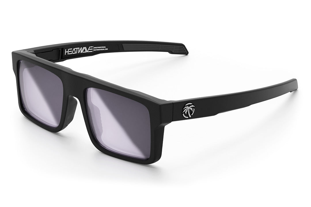 Heat Wave Visual Performance Rayth Sunglasses with black frame and super photochromic lenses.