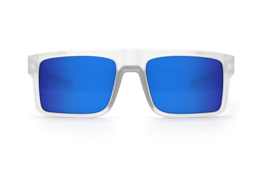 Front view of the Performance Rayth Sunglasses: Vapor Frost Frame Coastal Lens Z87+ on a white background. 