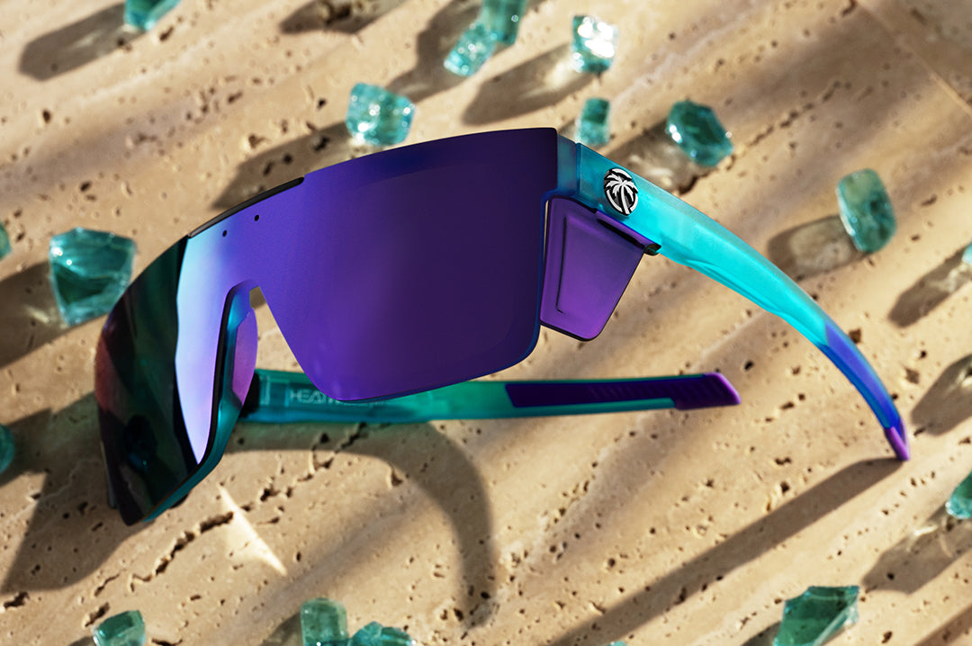Performance Quatro Sunglasses: Aqua Frost Z87+ | Heat Wave Visual