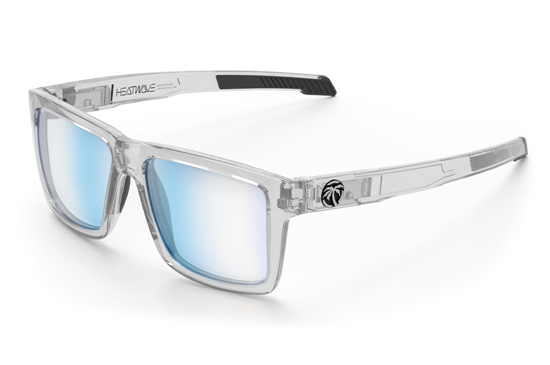 Performance Vise Sunglasses: Vapor Clear Frame Blue Light Blocking Lens Z87+ on a white background.