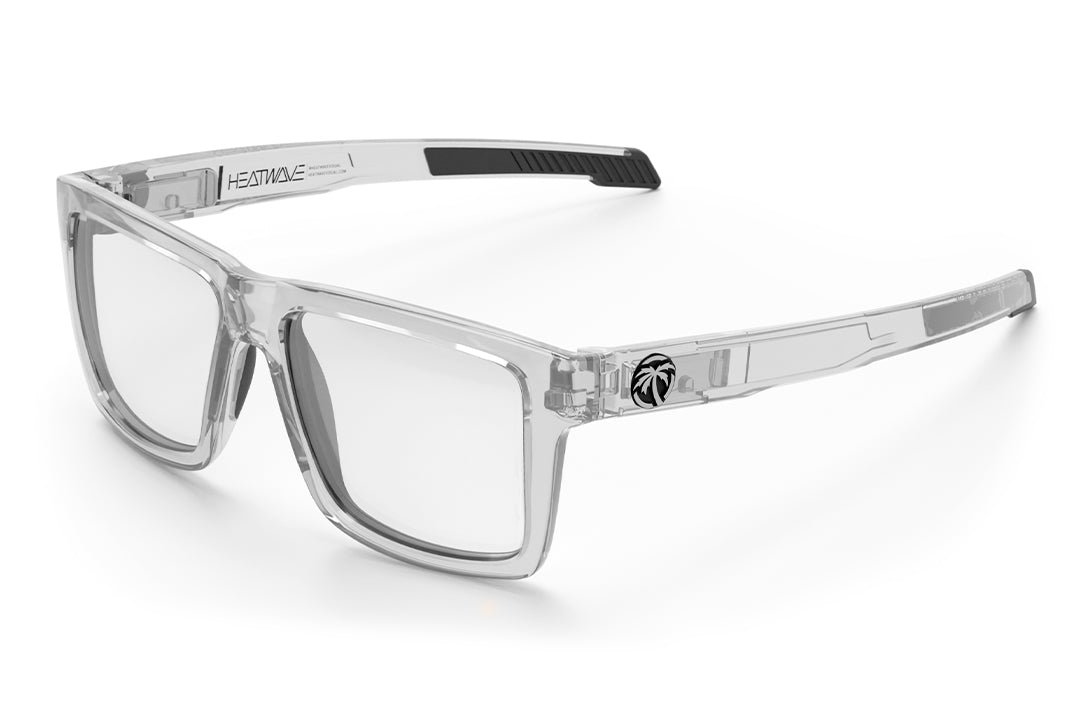 Performance Vise Sunglasses: Vapor Clear Frame Clear Lens Z87+ on a white background.