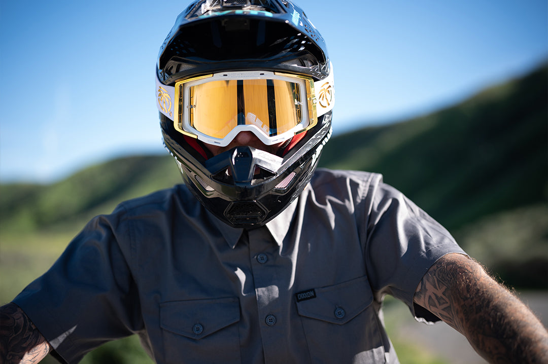 Colby Raha wearing the MXG-250 Moto Goggle - Colby Raha 2.0 with on dirtbike