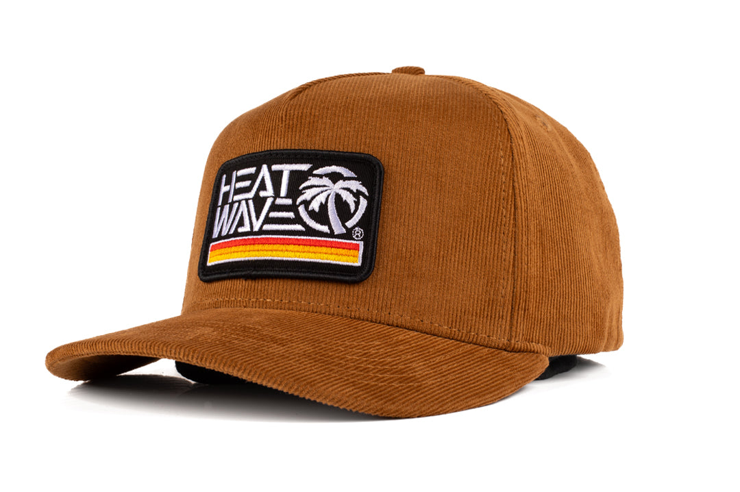 Heat Wave Visual Retro Stripe Brown Hat.