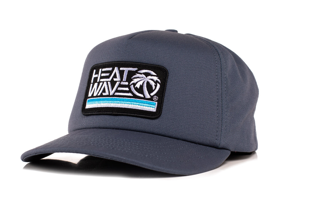 Heat Wave Visual Retro Stripe Slate Hat. 