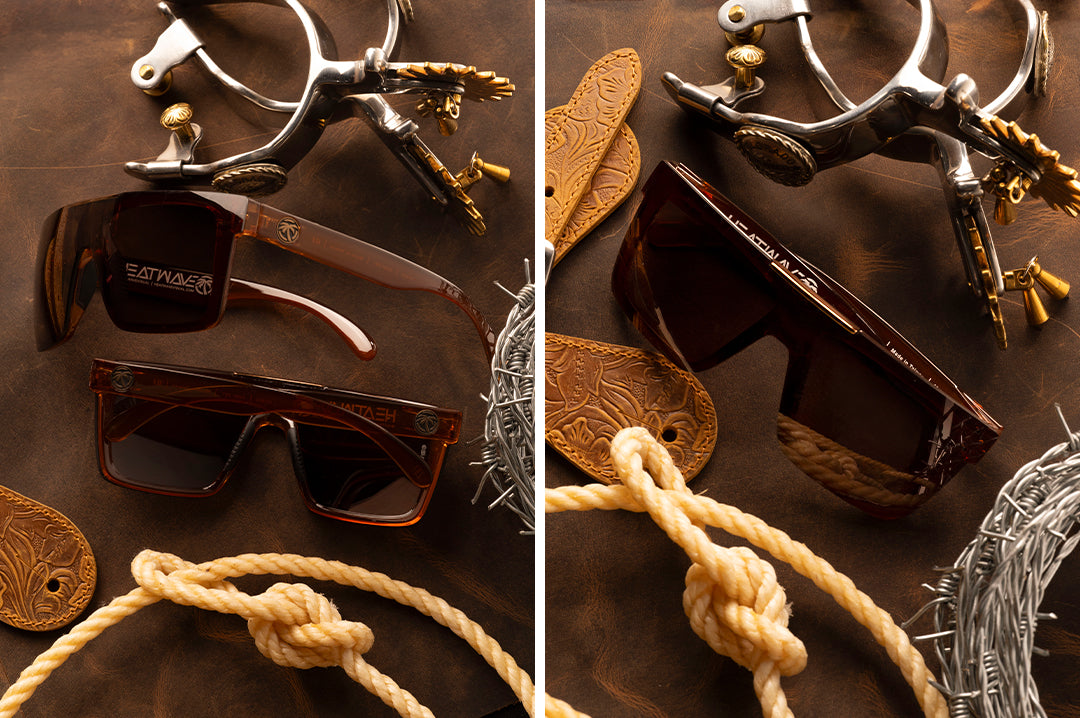 Quatro Sunglasses: Saddle | Heat Wave Visual
