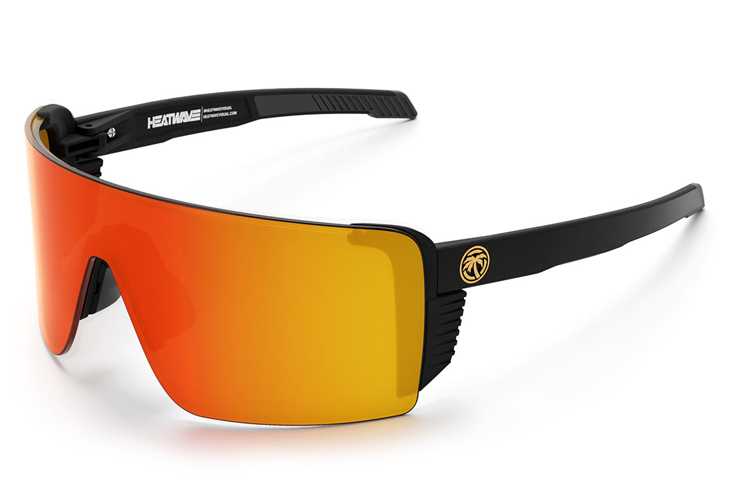 3/4th angle shot of the Skynet Sunglasses: Sunblast Z87+ on a white background.