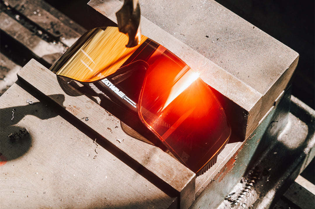 The Skynet Sunglasses: Sunblast Z87+ placed on a tool.