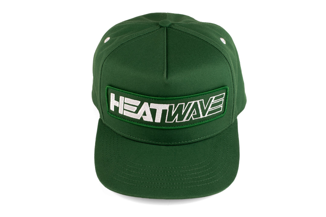 Top view of the Heat Wave Visual Split Billboard Alpine Green Hat.