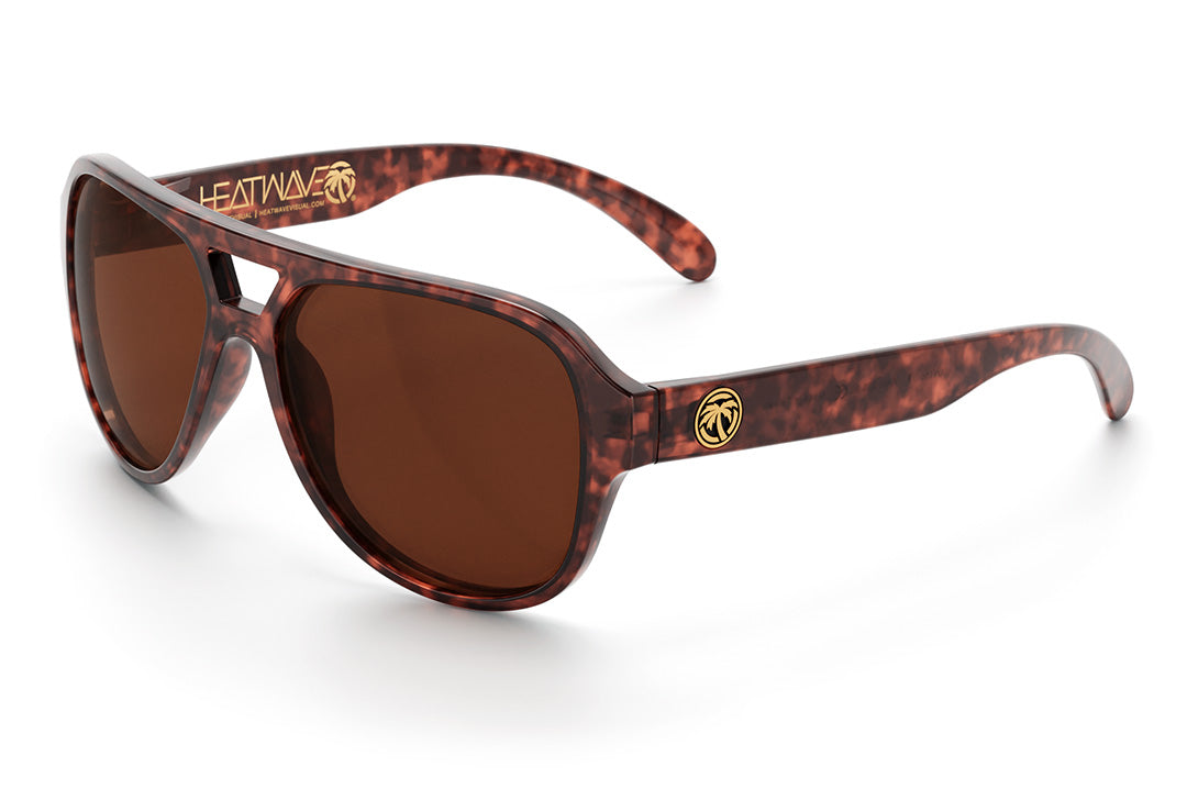 Heat Wave Visual Supercat Sunglasses with tortoise brown frame and brown lenses.