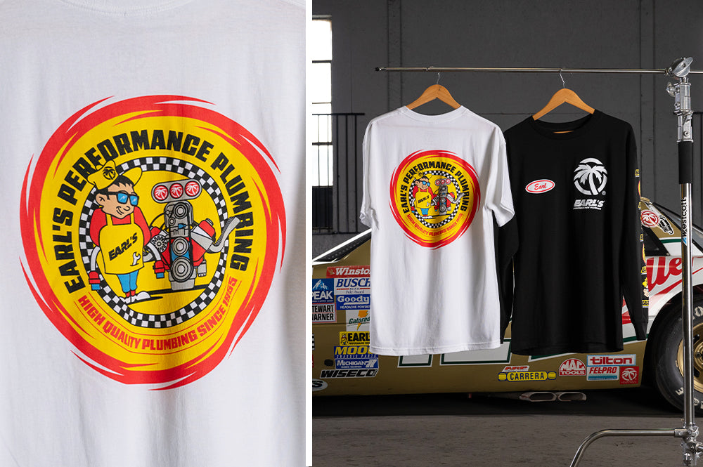 Back of the Earl's x Heat Wave Visual T-shirt in white.