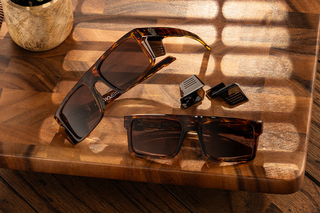 Tortoise タートス Standards Performance Rayth Z87+ Tortoise Safety Glasses | Heat Wave Visual