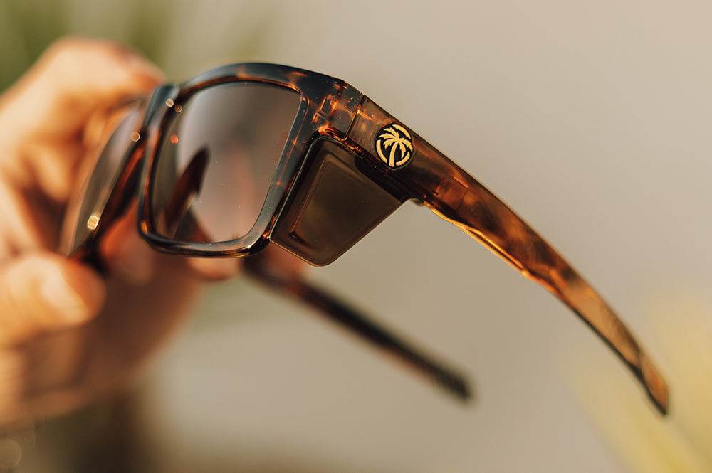Close-up of the Heat Wave Visual Performance XL Vise Tortoise Sunglasses.