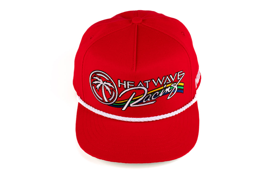 Top view of the Heat Wave Visual Trading Paint Red Hat.