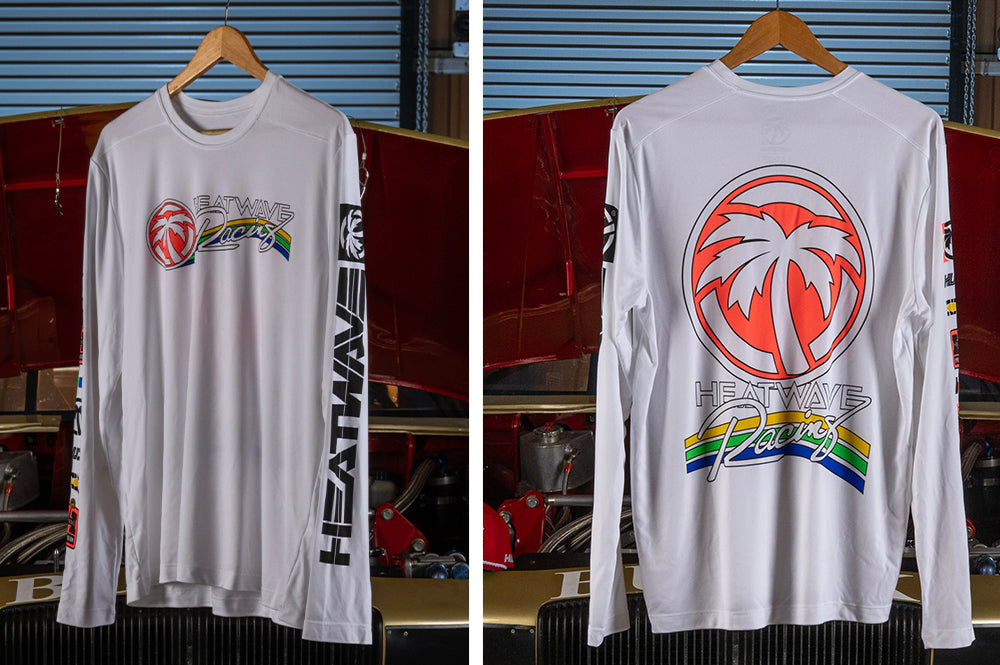 Heat Wave Trading Paint UPF 50 LONG SLEEVE T-Shirt White