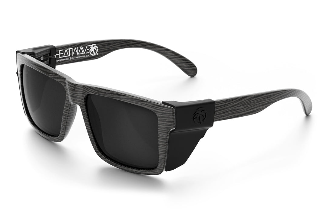 3/4 angle shot of the VISE Sunglasses: Deadwood Z87 on a white background with black side shields