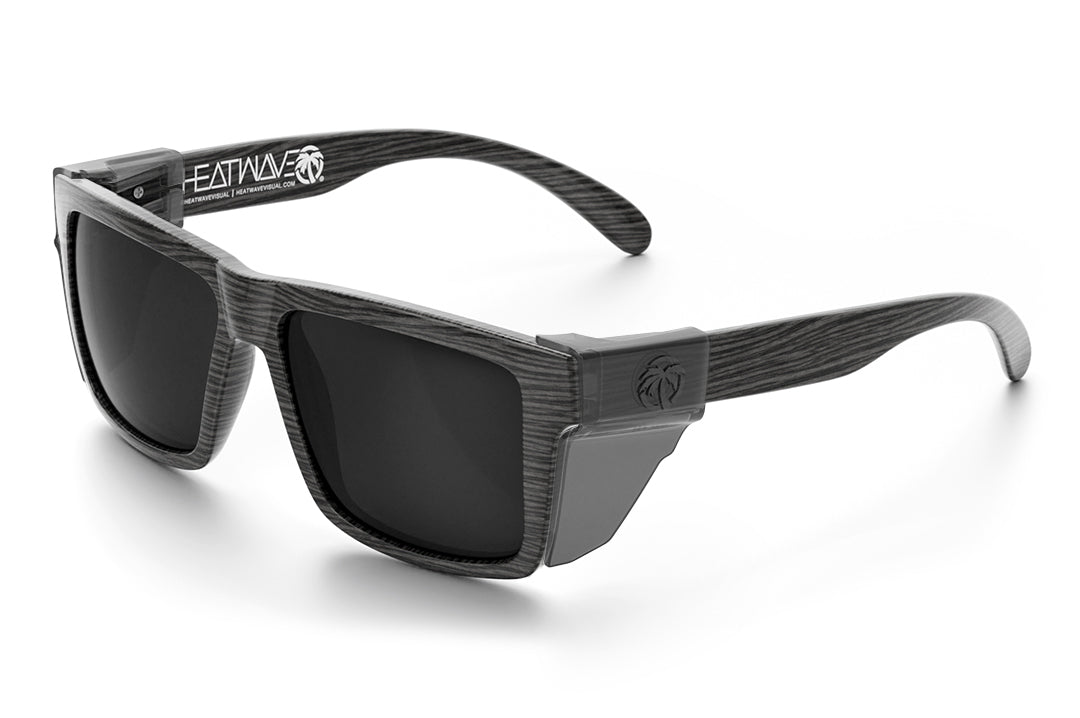 3/4 angle shot of the VISE Sunglasses: Deadwood Z87 on a white background with smoke side shields