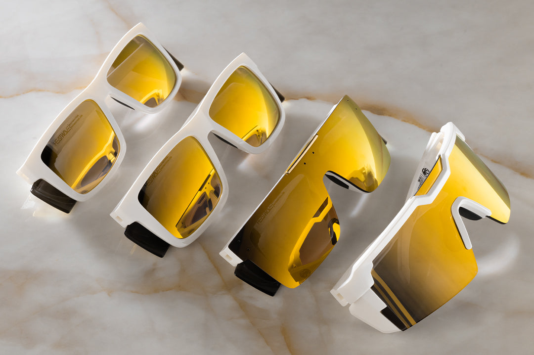 Performance Quatro Sunglasses: White Gold Lens Z87+ | Heat Wave Visual