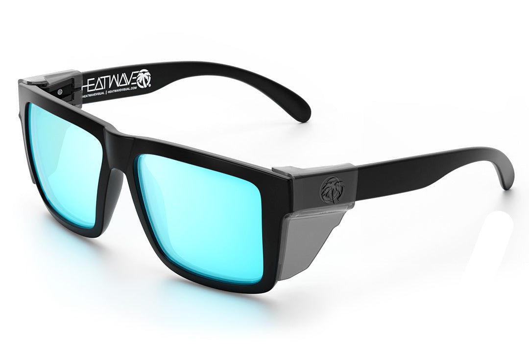 Heat Wave Visual XL Vise Z87 Sunglasses Black Frame: Arctic Chrome Lens