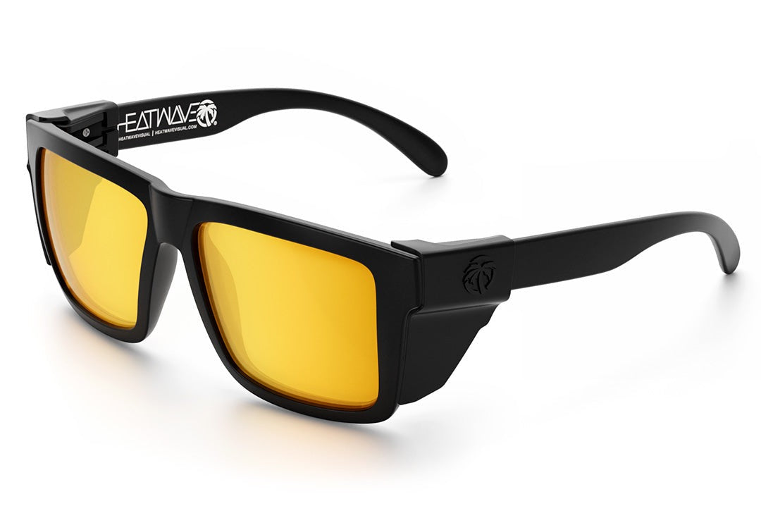 Heat Wave Visual XL Vise Z87 Sunglasses Black Frame: Gold Lens