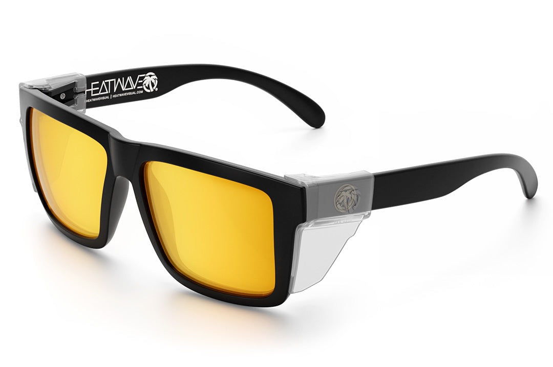 XL VISE Z87 Sunglasses Black Frame: Gold Lens