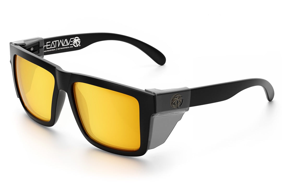 XL VISE Z87 Sunglasses Black Frame: Gold Lens