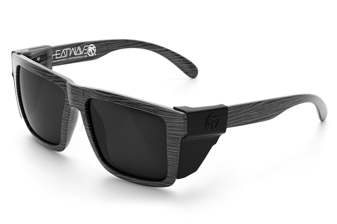 3/4 angle shot of the XL VISE Sunglasses: Deadwood Z87 on a white background with black side shields