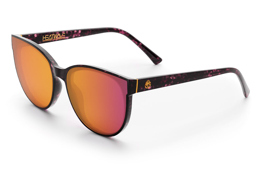Heat Wave Visual Women's Carat Sunglasses with velvet tortoise frame and rose gold lenses.