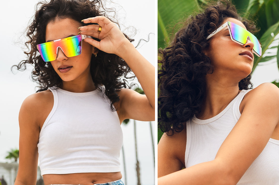 Clarity Sunglasses: White| Heat Wave Visual