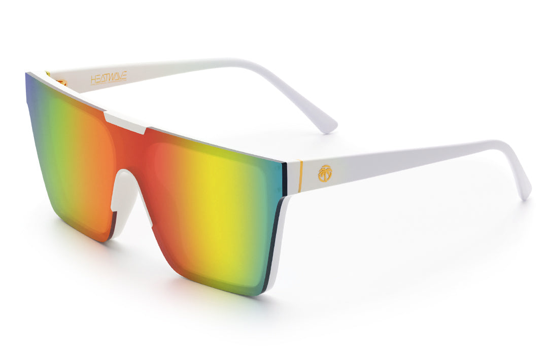 Heat Wave Visual Womens Clarity Sunglasses with white frame and spectrum lens.
