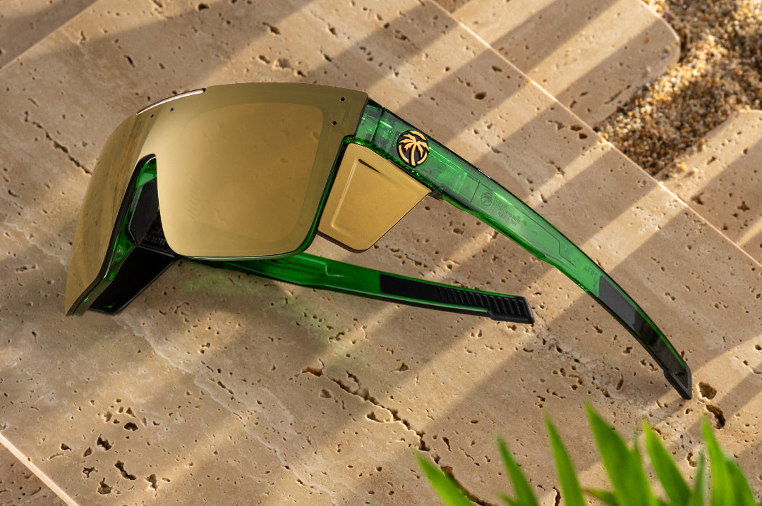 クラピカ Performance Quatro Sunglasses: Cycad Green Z87+ | Heat Wave Visual