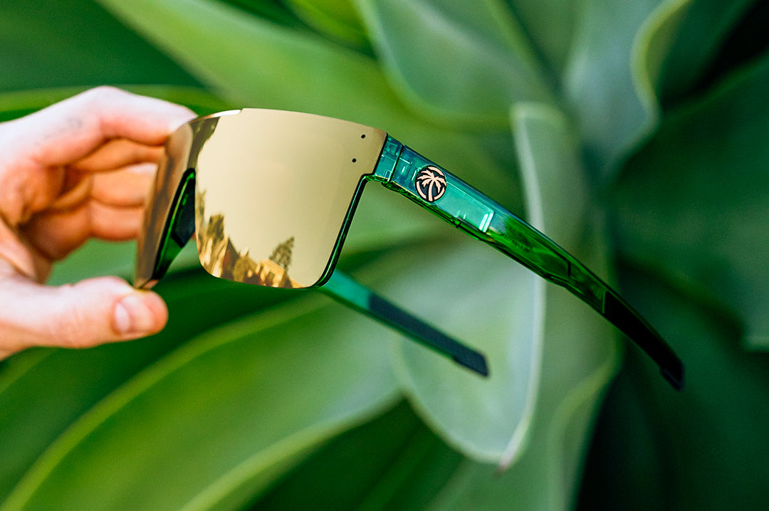 Performance Quatro Sunglasses: Cycad Green Z87+ | Heat Wave Visual