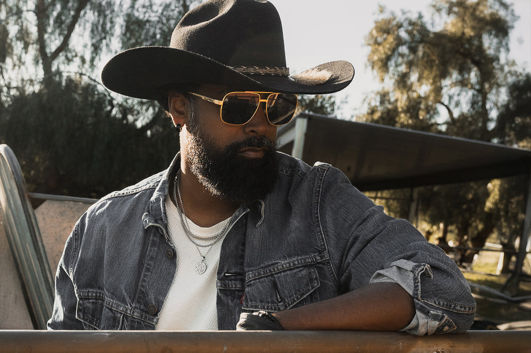 Nimitz Sunglasses: Gold