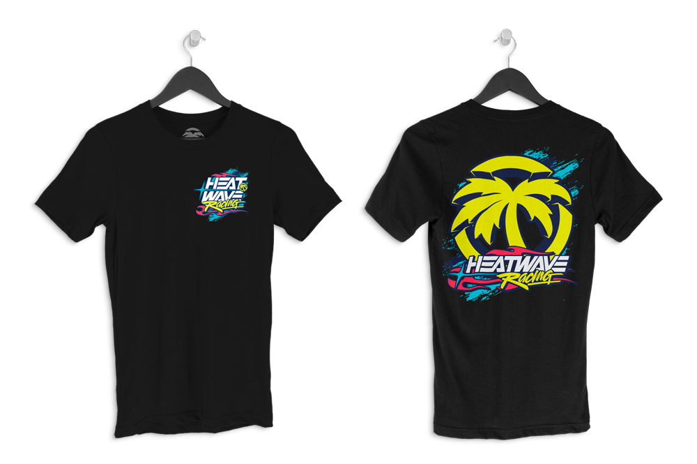 Heat Wave Y2K Racing Black T-Shirt